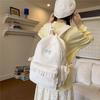 Zaino con Ricamo a Fiocco Pizzo di Nylon Borsa Scolastica per Studenti