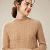 Fanzhen Women's 100% Cashmere High-Neck Sweater