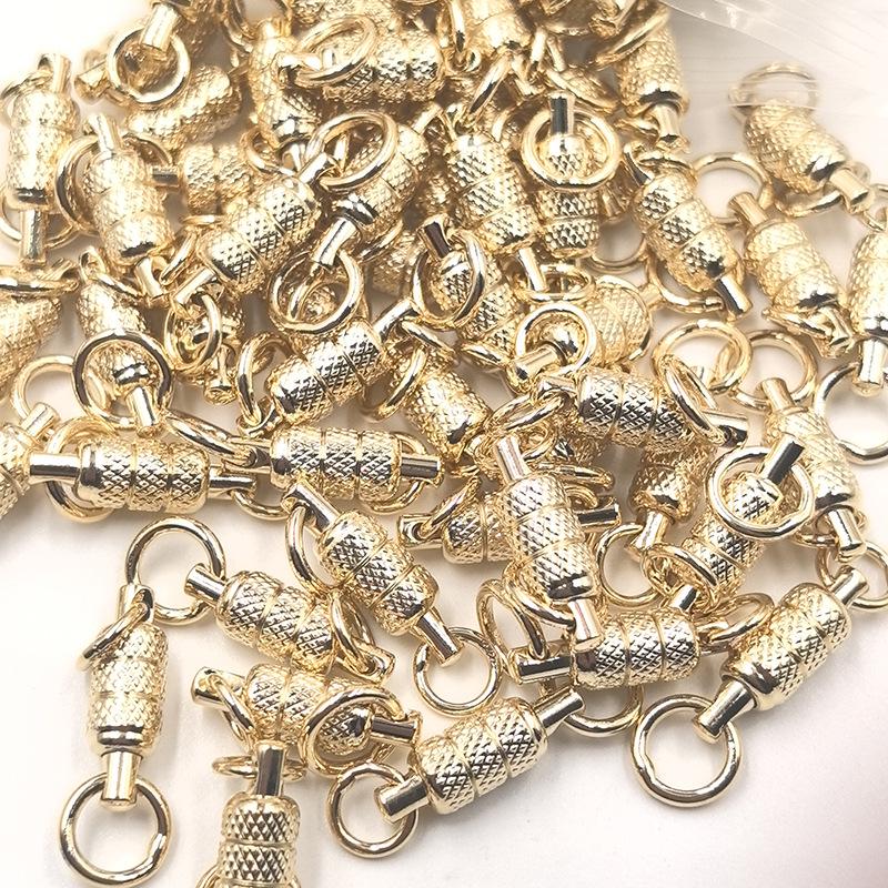 Gold High-Speed Double Swivel, 8-Shaped Precision Steel Fishing Connector