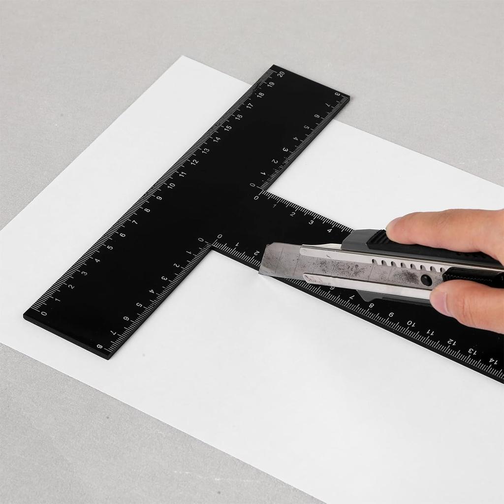 T Square Ruler 12 Inch T Ruler for Crafting, Architectural Scale Ruler Tee Ruler for Drafting Architecture Engineering & Art Projects Precision