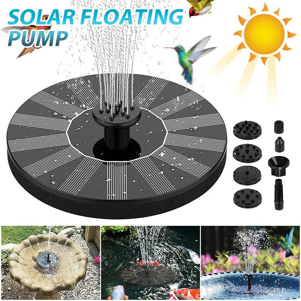 5W-1.2W Solar Springbrunnenpumpe 220L/H Solar Springbrunnen Solarpaneel Vogelbad Springbrunnen Außengarten Pool Wasserfontäne für Garten