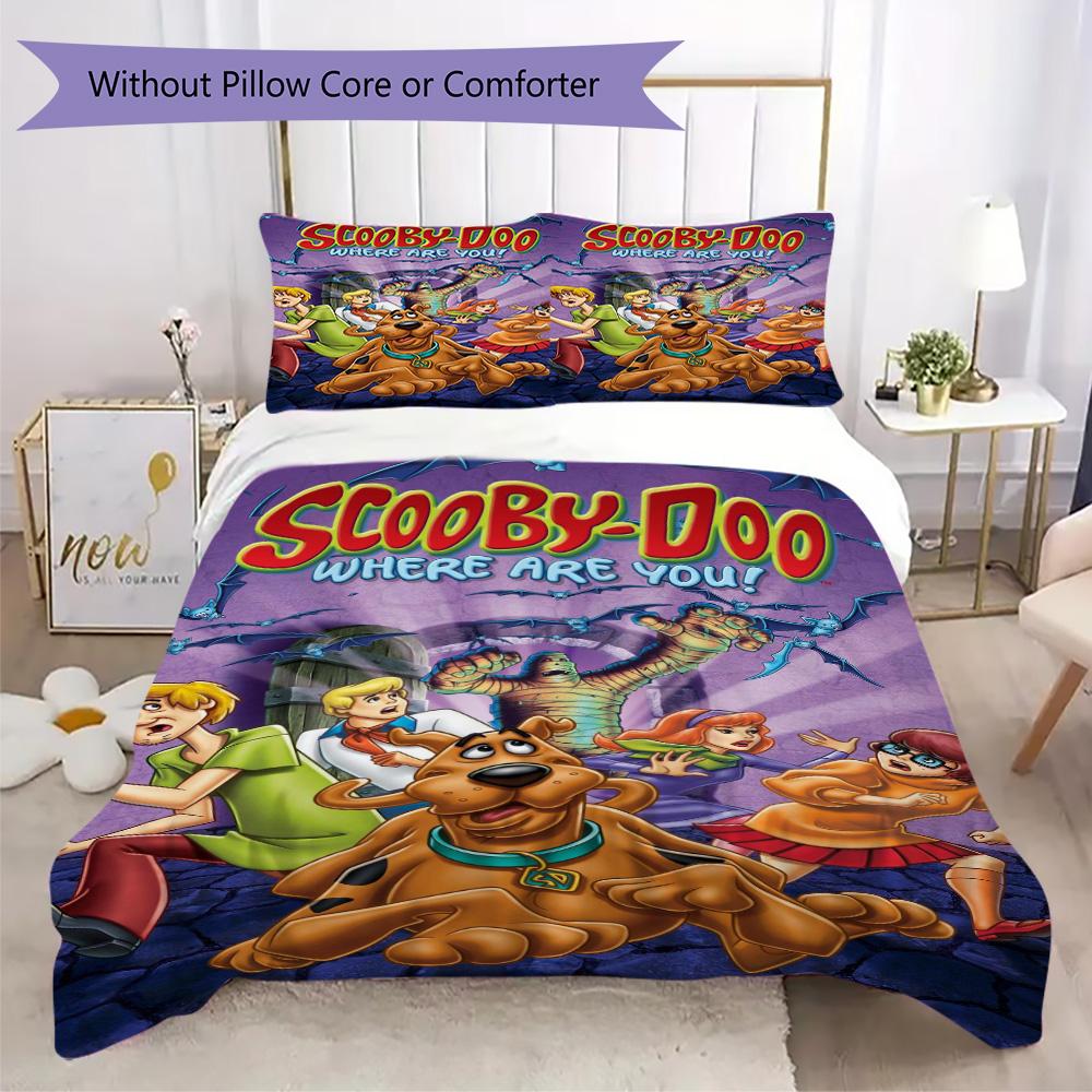Halloween fantasy comedy adventure cartoon movie Scooby-Doo provides comfortable bedding covers and pillowcases for home use (without core) K13