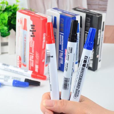 Non-Marking, Long-Lasting Water-Based Whiteboard Markers - Black, Red & Blue, Slow-Dry Formula for Enhanced Creativity.