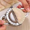 Stainless Steel Dumpling Mold and Wonton Maker, Heavy Duty Manual Dough Presser for Home Kitchen Baking, Easy to Clean Metal Pastry Making Tool Set