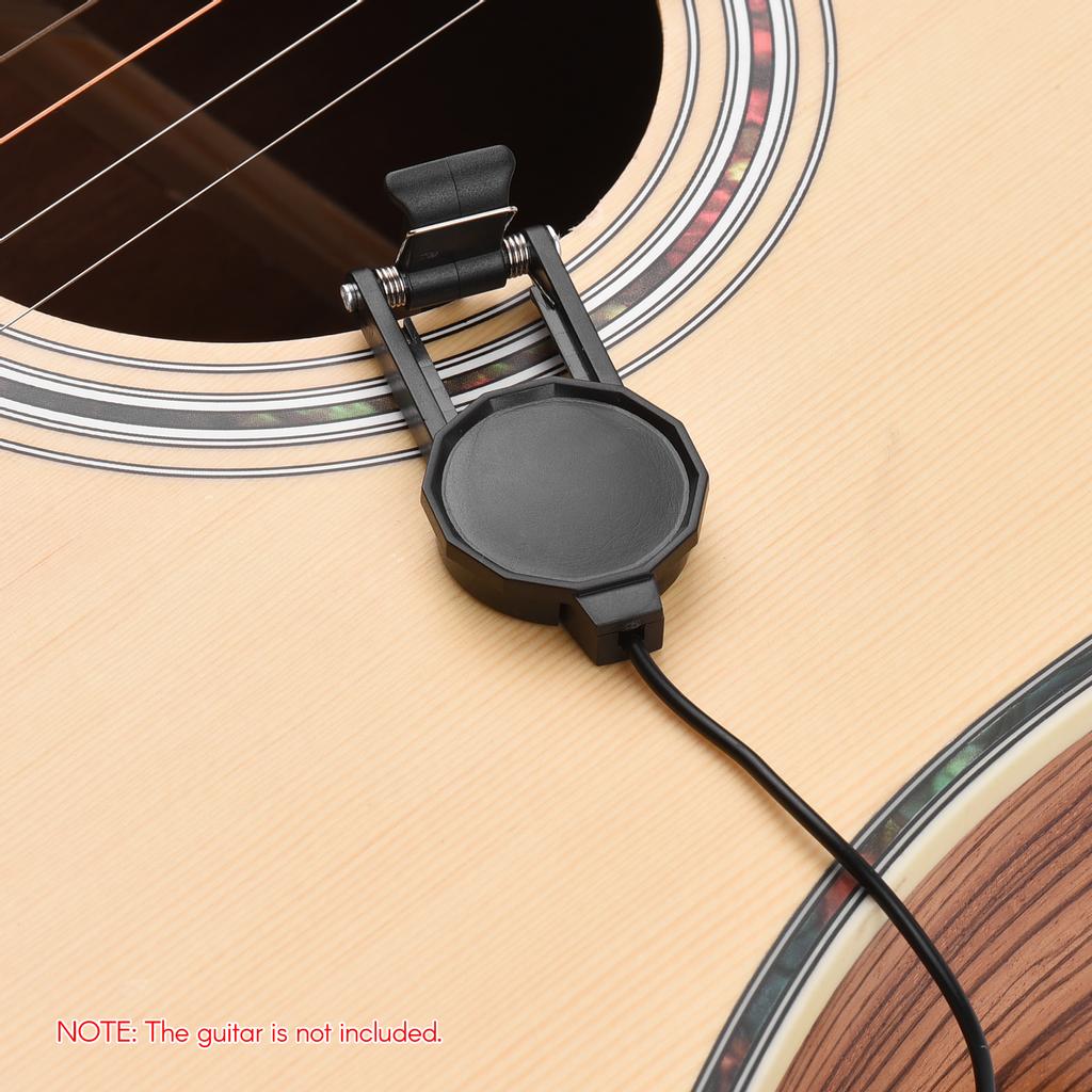 Clip on Instrument Pickup Guitar Pick up Mini Transducer with 1 4 Inch Connector 2.4M Cable for Acoustic Guitar Violin
