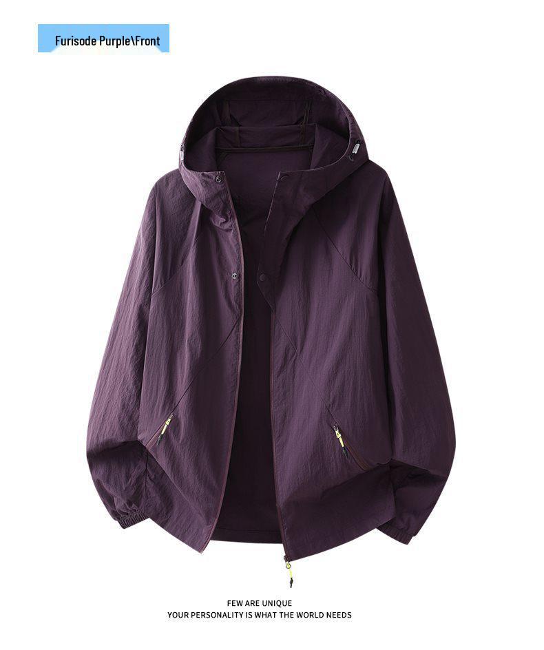 2026 Women s & Men s Summer Lightweight Breathable Ice Silk UV Protection Hooded Jacket 5XL