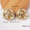 New Big Metal Dangle Earrings for Women Gold Color Spiral Exaggerated Drop Earrings Heavy Ear Jewelry Earrings for Women
