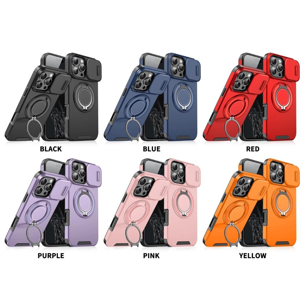 Hybridní Heavy Duty Magnetic Ring Stojánek pro Magsafe Case pro iPhone 16 15 14 13 12 11 Držák Pro Max Plus Ochrana fotoaparátu Stojánek otočný kryt o 360°