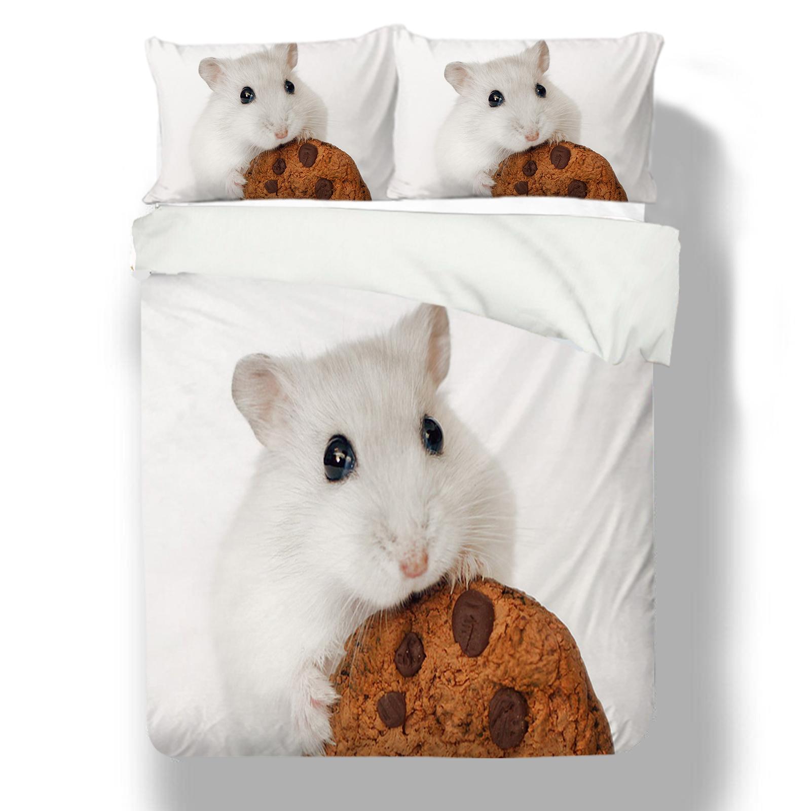 

Постільна білизна для тварин 3D-цифровий друк Мила домашня ковдра та наволочка 2/3 шт. AU/DE/EU Односпальне/двоспальне ліжко King Size М’який і зручний підодіяльник AU Single 140x210cm