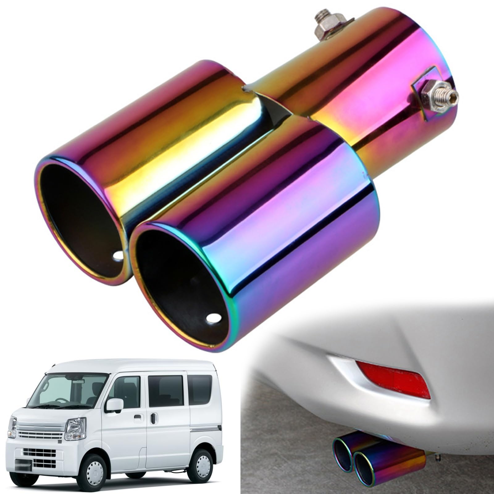 Muffler cutter, 2 pieces, Suzuki Every/Every Wagon DA17V/DA17W model, February straight