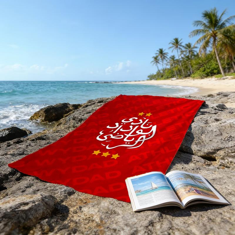 1pc Football Team (53) Beach Towel, Beach and Seaside Swimming Pool Equipment, Fashion Pattern, Rectangular, Travel Essentials