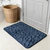 Memory Foam Bathroom Mat Non-Slip PVC Backing Super Soft Absorbent Memory Foam Bath Rug with 3D Embossed Pebble Design Floor Mat