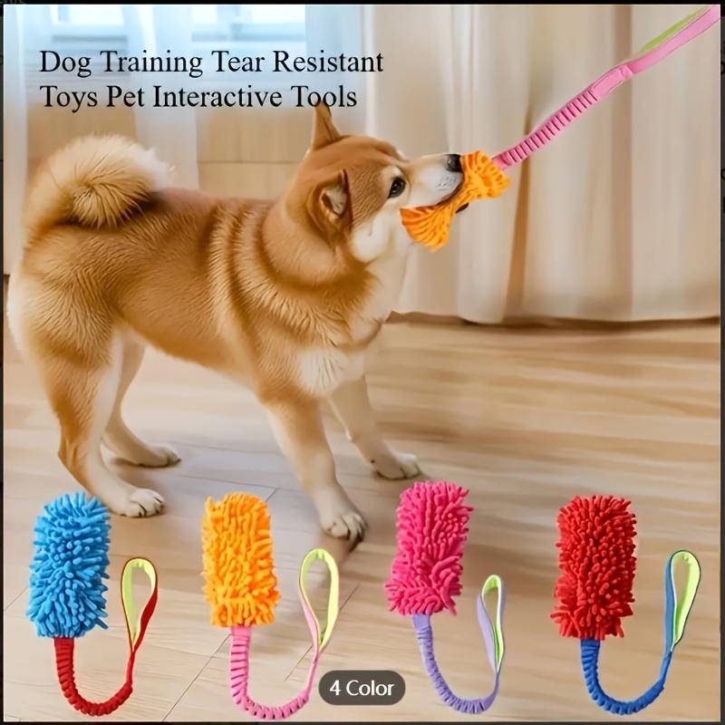 Dog Toys for Aggressive Chewers Soft Plush Pulling Rope Pet Toy with Durable Handle - Interactive Chew Toy for Fun Play, Teeth Cleaning
