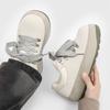 Bread shoes ugly cute casual thick sole heightening round head spring and summer thick low top tide lace-up sports board shoes