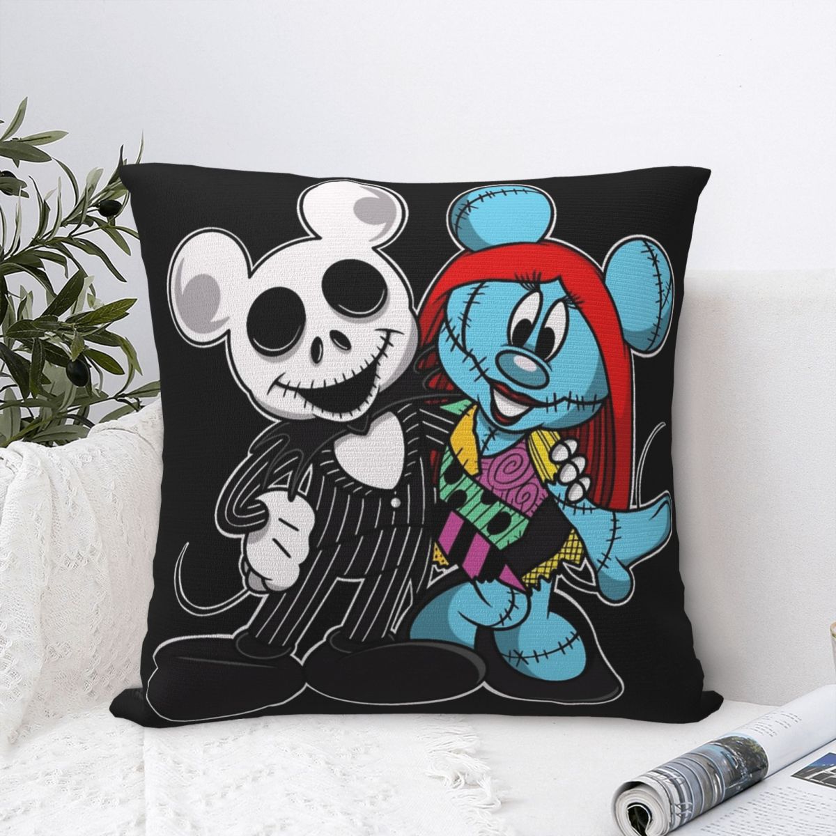 

Mickey s Christmas Carol Pillowcase Soft Polyester Cushion Cover Gift Mickey Mouse Pluto Throw Pillow Case Cover Home 45X45cm 30cmx30cm