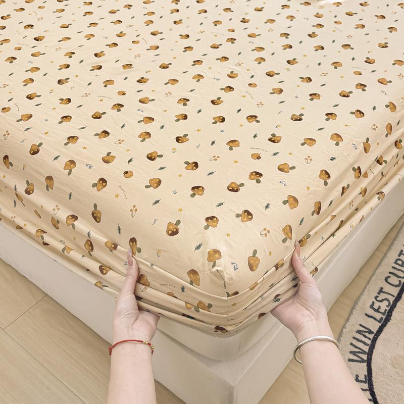 Cearșaf cu elastic ultra-moale, pre-spălat, cu motive florale, și fețe de pernă - se potrivește saltelelor de până la 25 cm, hipoalergenic, ușor de întreținut