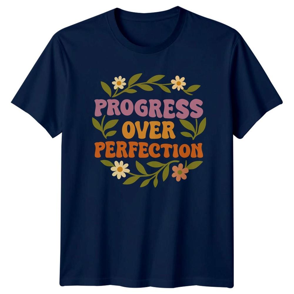 Progress Over Perfection Unisexs TShirt Self Care Motivation Gift For Her