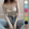 Spring/Summer Lightweight Women's See-Through Off-the-Shoulder T-Shirt Top