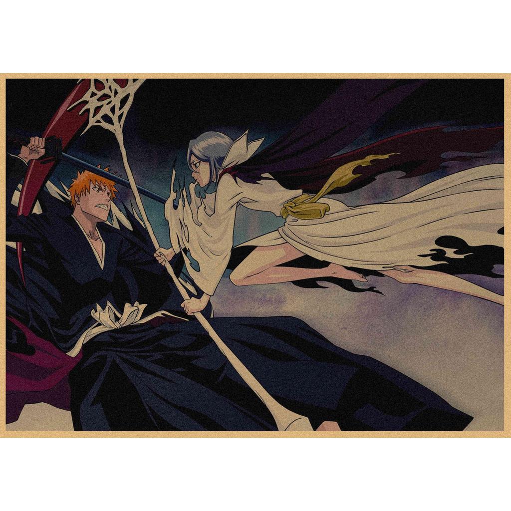 Bleach Anime Retro Kraft Paper Poster Wall Decoration