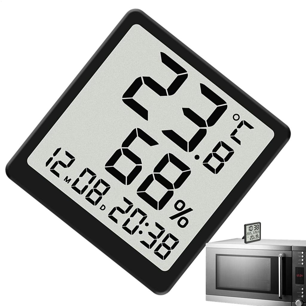 New LCD Digital Alarm Clock Screen Ultra Thin Temperature Hygrometer Design Magnetic Desk Wall Decoration Clocks