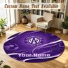 Round Rug Custom NameAustria Wien FC Pattern Non Slip Carpet Home Floor Decor
