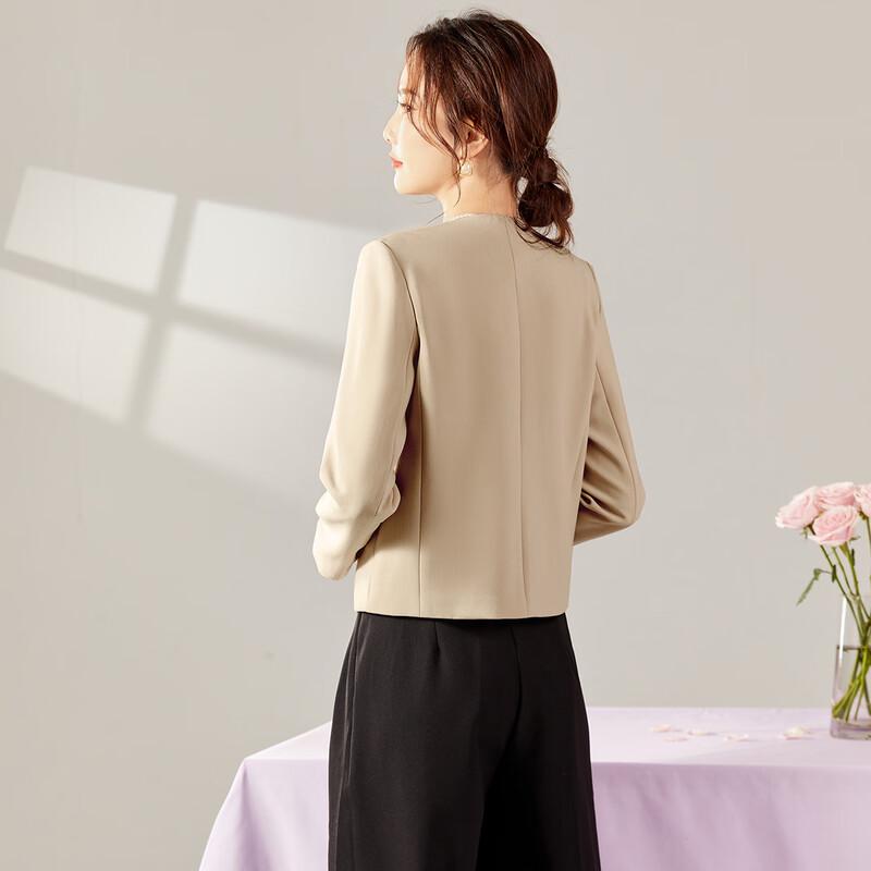 TERRE BLEUE Women's Stylish Loose Short Blazer