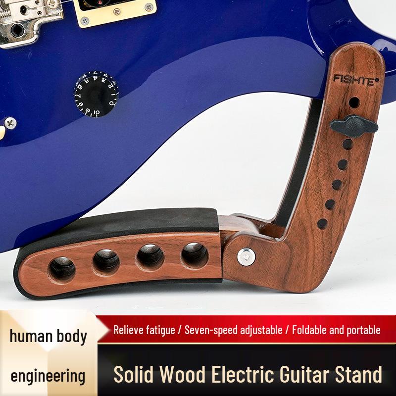 Supporto per Gamba per Chitarra Elettrica e Basso Ergonomico Staffa Regolabile