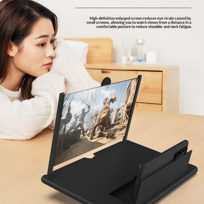 1Pcs 12 Inch Hd Screen Magnifying Glass Multi Functional Mobile Phone Screen Amplifier Anti Blue Light Eye Protection