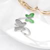 Super Fairy Butterfly Ring with Diamonds for Women, Simple, Fresh and Sweet Opening Adjustable Index Finger Fashion Personalized Ring Jewelry