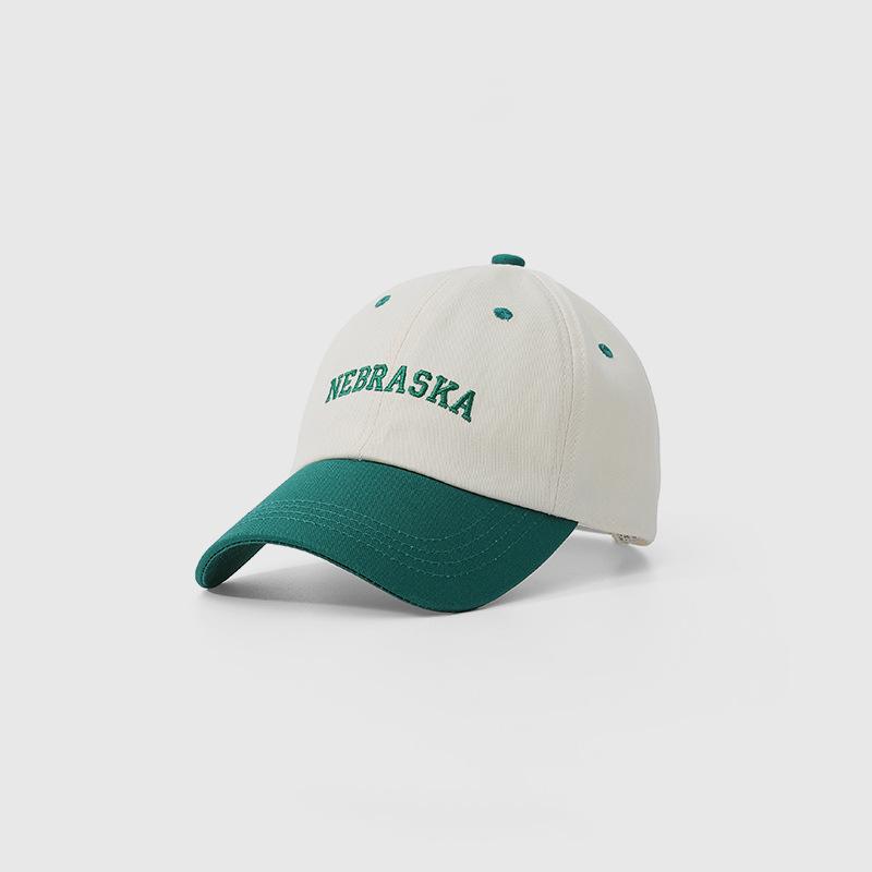 

Contrasting Colors Versatile Korean Style Spring and Summer Baseball Cap Women s Face Small Color Blocking Letters Versatile Casual Baseball Cap adjustable