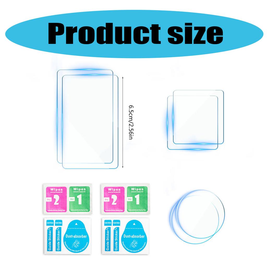 Protective Glass Film Kit for Action5 Action Camera Front and Rear Displays, Claritys, Anti Scratch Film