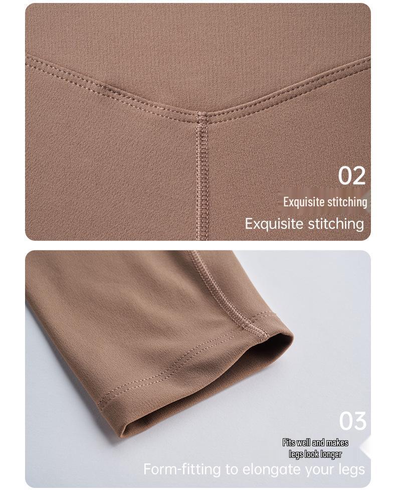 Fuyou Nahtlose High-Waist Yoga-Hose für Damen - Herbst/Winter, Po-Lifting, Beinverlängernde Fitness-Tights