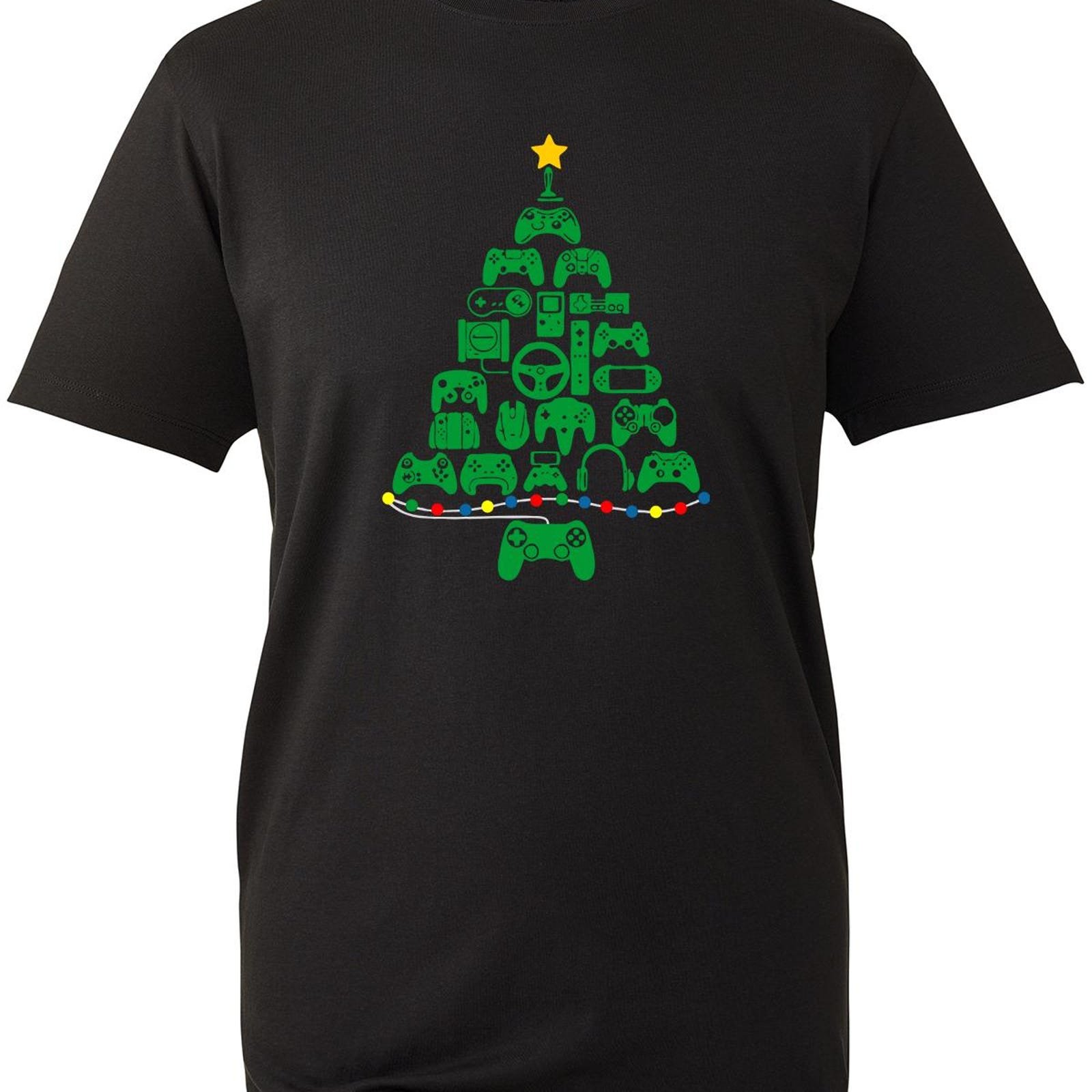 Gaming Tree Christmas T-Shirt, Christmas Tree Shirt, Gaming Tree T Shirt, Game C Unisex T-Shirt XXXL