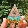 Crystal Pyramid Resin Buddha Meditation Ornament