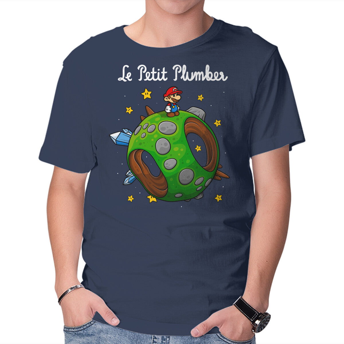Unisex Crew Neck T-Shirt Petit Plumber Graphic Short Sleeve Casual Tee XL