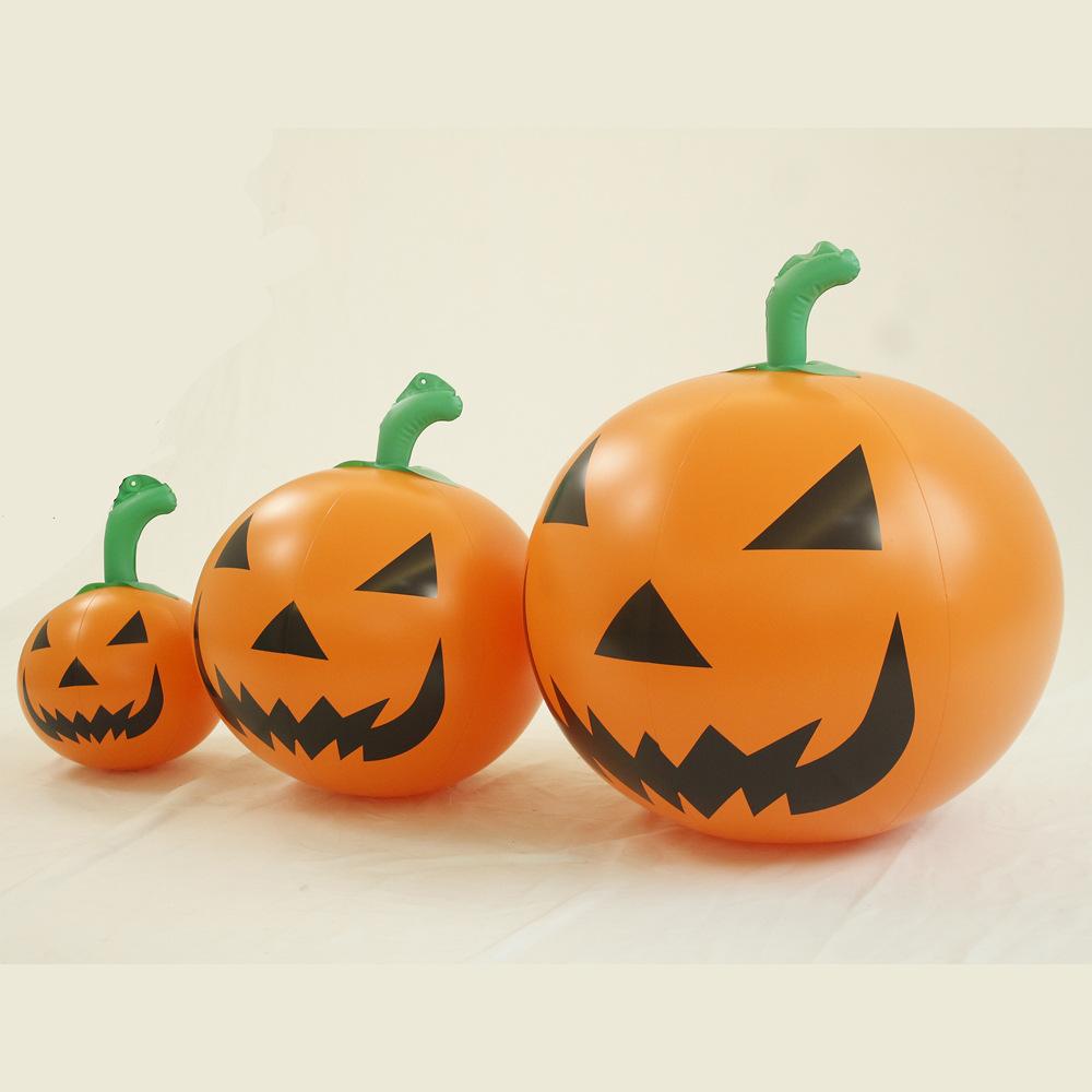 23/40/60cm Halloween Inflatable Pumpkin Outdoor Courtyard Decoration PVC Inflated Ornament Halloween Festival Party Decoration