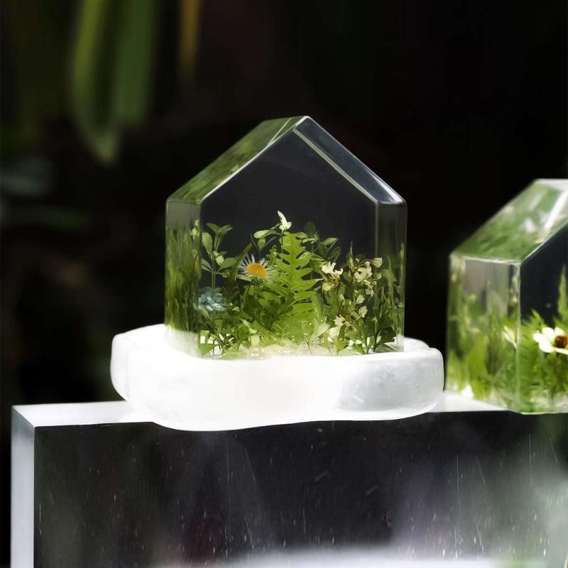 Epoxy Resin Molds House Shaped Silicone Mold for Insect Plant Specimen DIY Tools Specimen Making Tool Supplies
