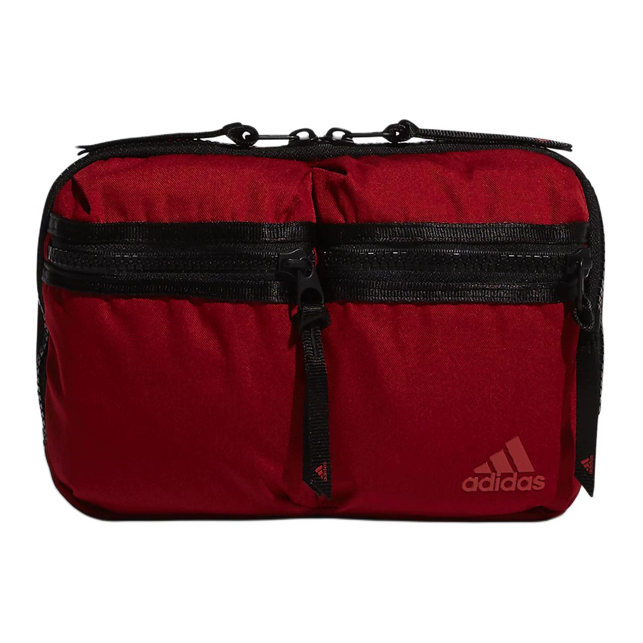 

New Adidas Polyurethane Shoulder Bag Crossbody Bag Women s Red FJ4450 22.1*1.5*7.1CM