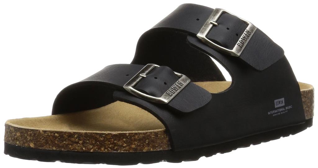 Edwin EB1001 Size Men's Sandals, Black, JP, 27.0 (27cm)