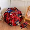 Wunderbare Ladybug Thema Automatischer Regenschirm Geeignet für Reisen Tragbarer Regenschirm Outdoor Sonnenschirm Geschenk Tägliche Notwendigkeiten