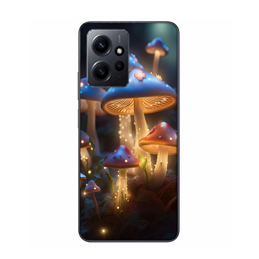 Dream Forest Landscape Mushroom House Phone Case For Redmi 12 13C 12C 15C 9 10 10C Note 13 Pro Plus 14 15 Pro 9T 9C 9A TPU Soft