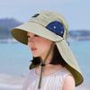 Summer Childrens Fisherman Hat With Large Brim And Waterproof Nylon For Sun Protection And Neck Coverage
