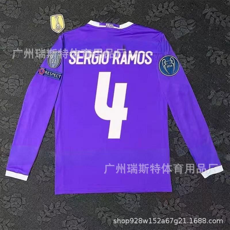 Retro Real Madrid 2016-17 Away Long Sleeve Football Jersey Cristiano Ronaldo 7 Bale 11 Chelsea 2012-13 Home Short Soccer
