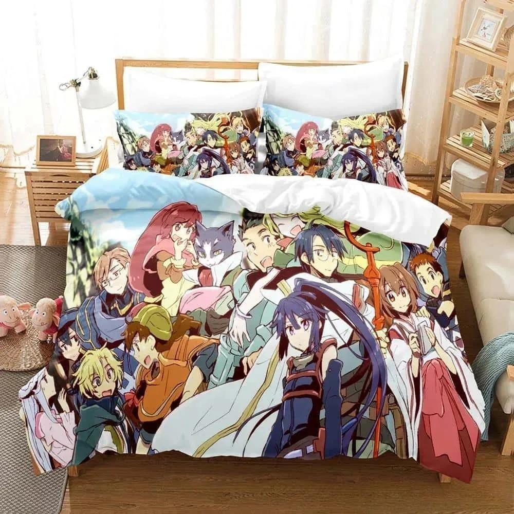 3D Cartoon Log Horizon Bedding Set Single Twin Full Queen King Size Bed Set Adult Kid Bedroom Duvet Cover Sets For Home Textiles