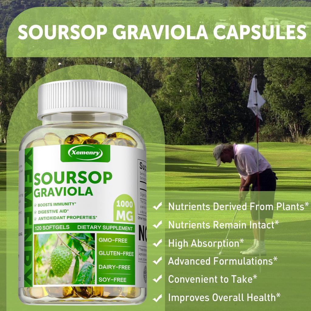 Soursop Capsules, All-natural, Antioxidant Support, Immune Support, Suitable for Adults.