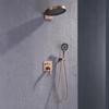 Brushed Rose Gold Bathroom Shower Faucet Wall Mounted Bathroom Shower Mixer Tap Brass Brass Bath Shower Faucet Hand shower Head
