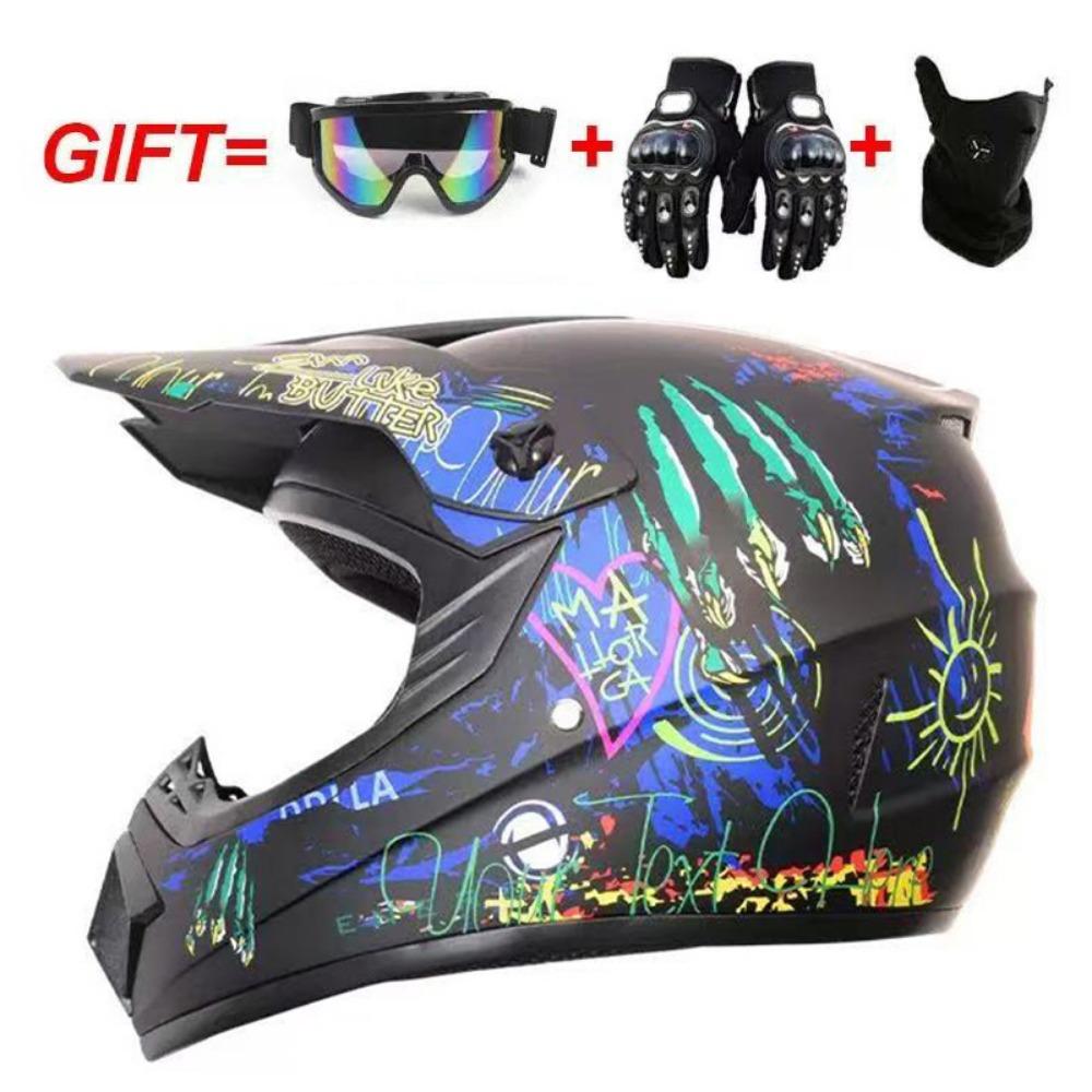 Cool Helmet Junior Motorcycle Helmet Mountain Bike ATV Off-Road Vehicle Helmet