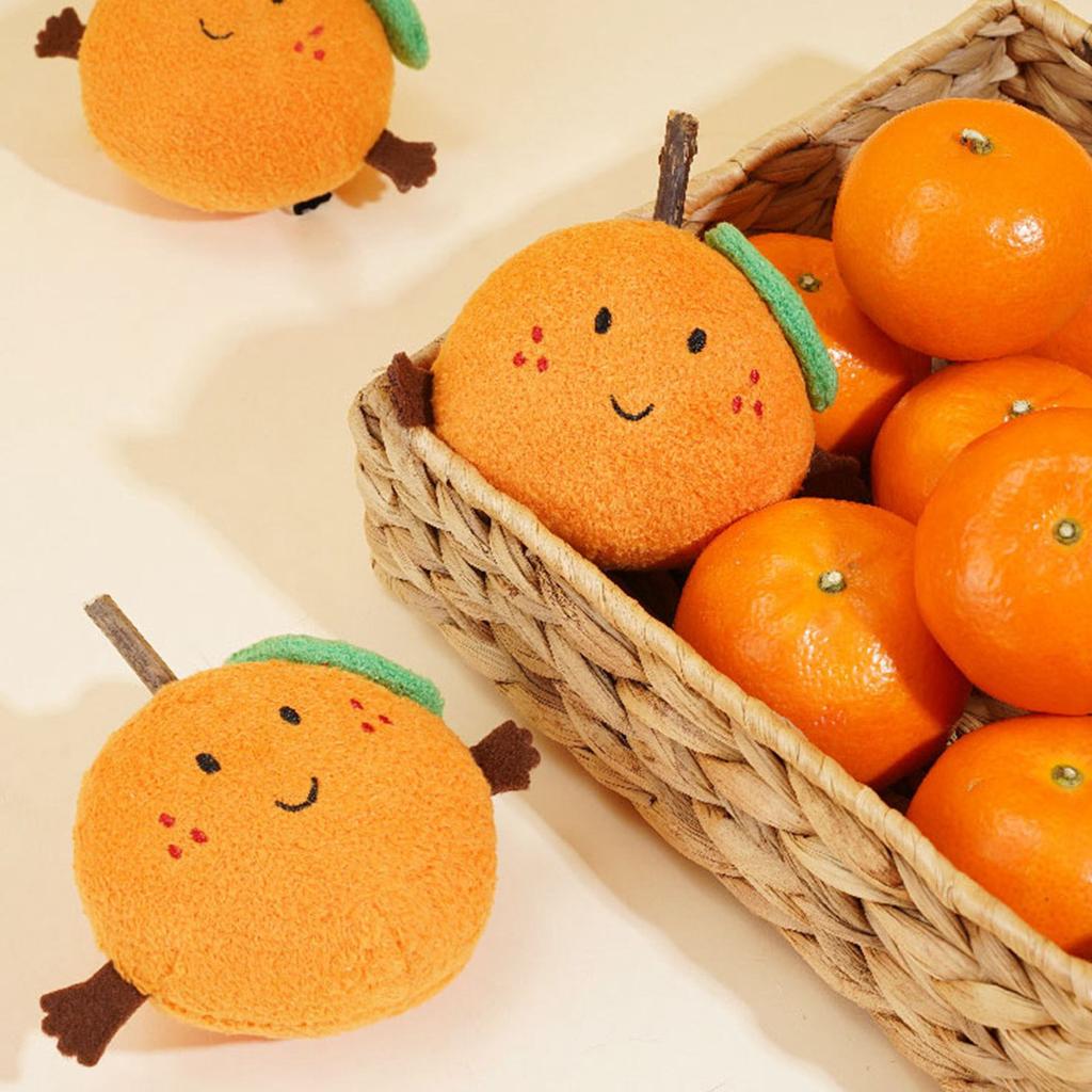 Hunde Beißringe Lustige Interaktive Bissfestigkeit Niedliche Orangeförmige Haustier Kauspielzeuge für Hunde Welpen