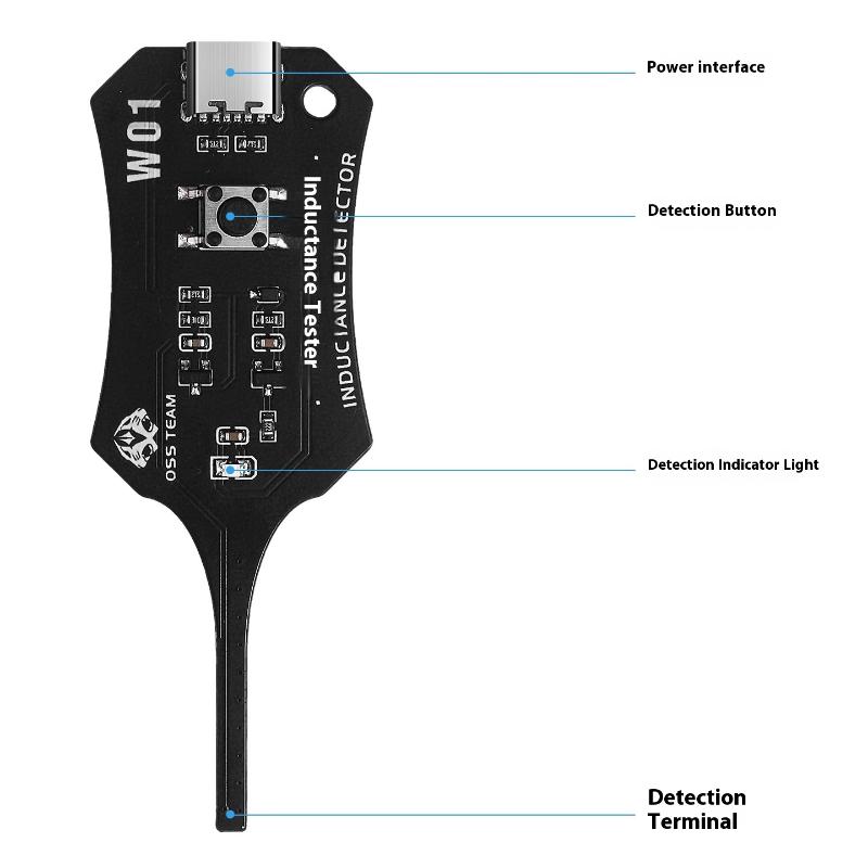 1Pcs Detector Motherboard Inductance Coil Quick Test Detector Tool For Pc Repair Electromagnetic Check Inductance Tester