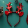 Sequins Plush Mushroom Bell Korean Style Hairbands Women Hair Hoops Elk Antler Christmas Headbands